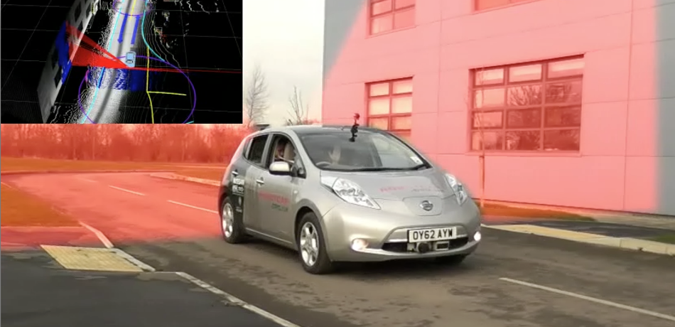 A robot car on the road