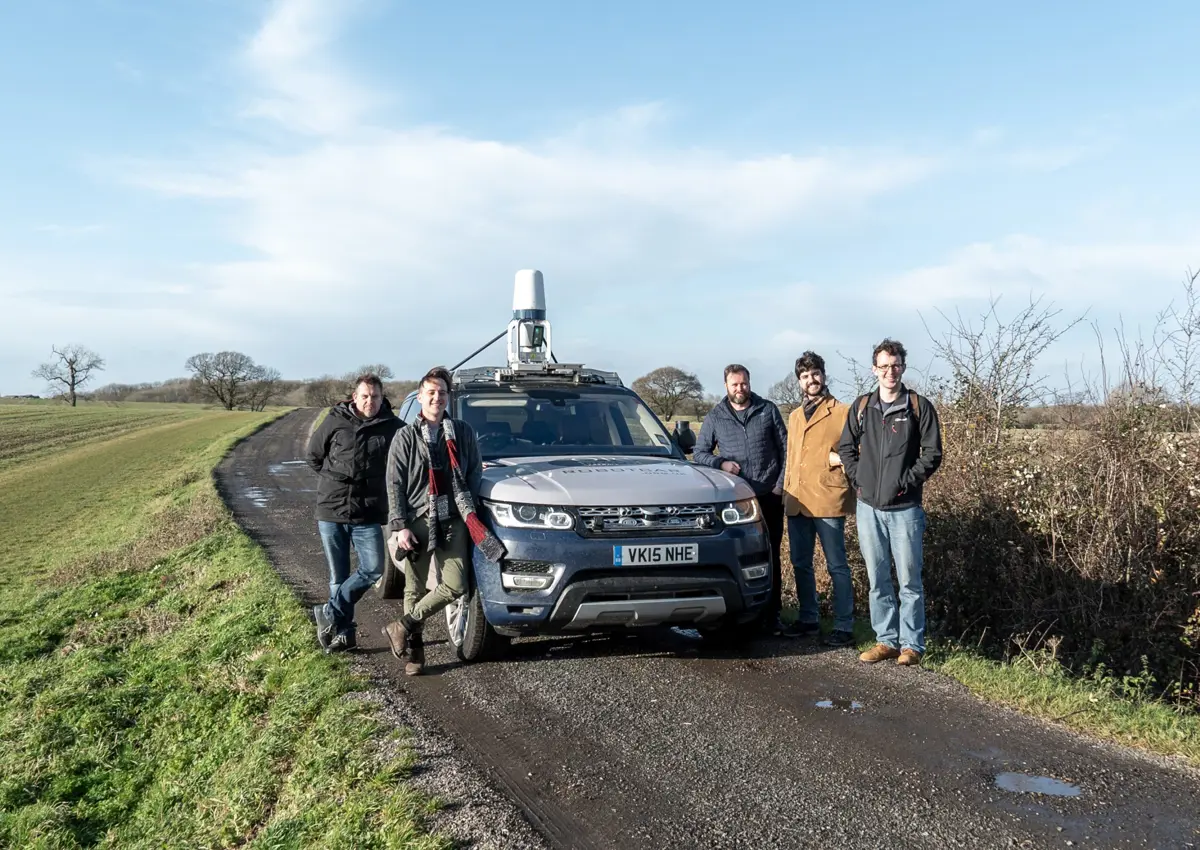 JLR vehicle and MRG group out conducting trials.